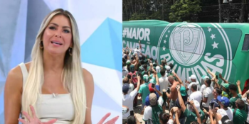 Renata Fan / Torcida do Palmeiras - Montagem TVFOCO