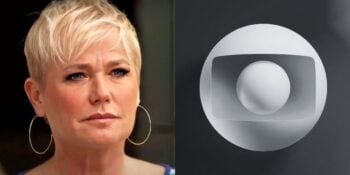 Xuxa e logo da Globo escuro - Foto Reprodução Canva