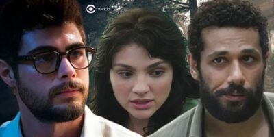 Hélio, Petra e Ramiro em cenas de Terra e Paixão (Foto: Reprodução / Globo / Montagem TV Foco)