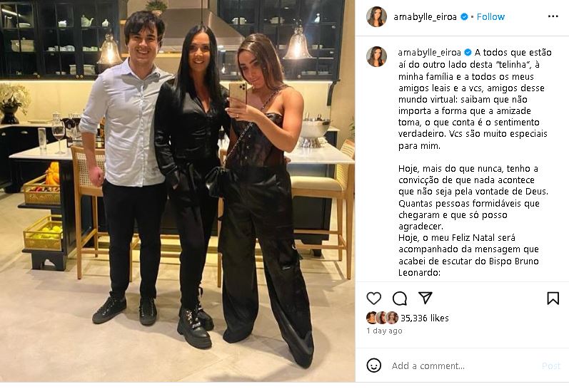 Igor passou com Amabylle Eiroa e a sogra (Foto: Reprodução/ Internet)