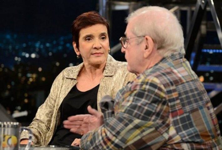 Lucia Hippolito e Jô Soares. Foto: Reprodução/Internet