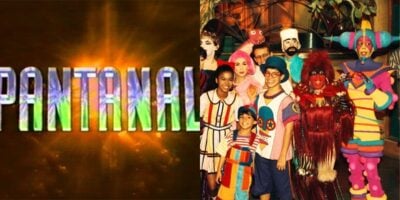 Logo da primeira versão de Pantanal e elenco do Castelo Rá-Tim-Bum. (Foto: Montagem / TV Foco)
