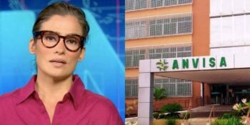 Renata Vasconellos com anúncio urgente da Anvisa (Reprodução: Montagem TV Foco)