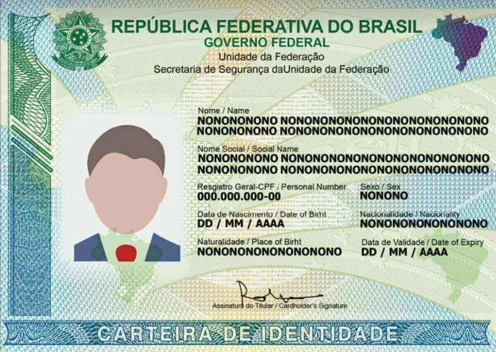 Novo RG. Foto: Reprodução/Internet