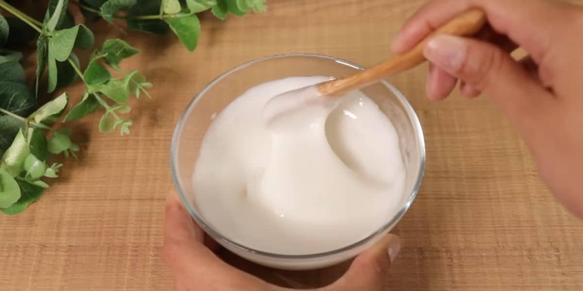 Misturinha de alisamento natural (Reprodução/Youtube)