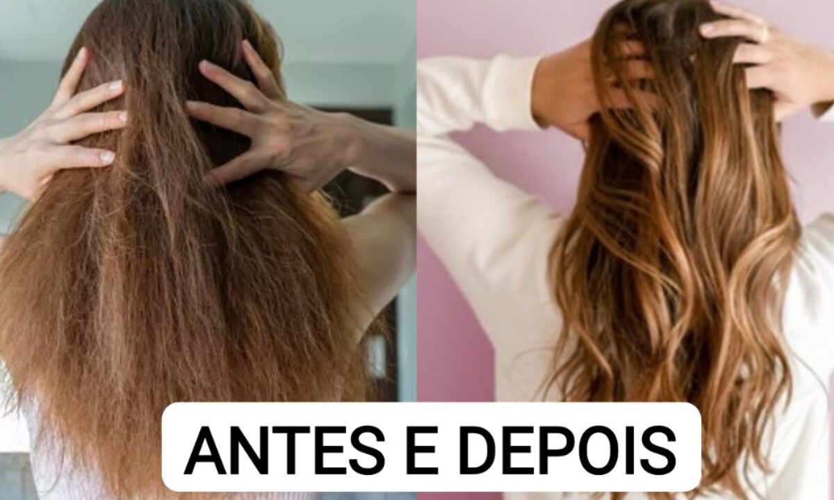 Depois: Cabelo saudável e brilhante