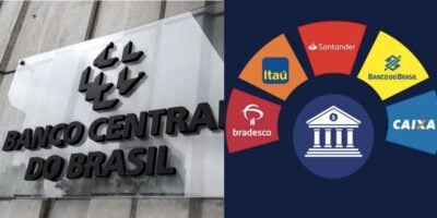 Banco central, Bradesco, Santander, Itaú, Banco Central e Caixa (Fotos: Reproduções / Internet)