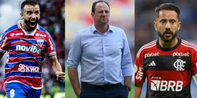 Caio Alexandre / Rogério Ceni / Éverton Ribeiro - Montagem TVFOCO