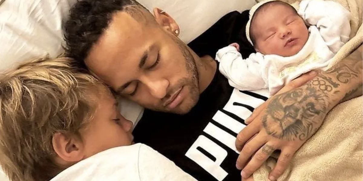 Davi Lucca, Neymar e Mavie (Foto: Reprodução / Instagram)