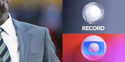 Estrela, logo da Record e da Globo (Fotos: Reproduções / Francois Mori / emissoras)