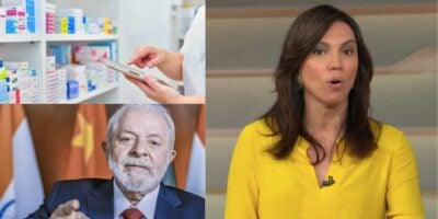 Farmácia, Lula e Ana Paula Araújo no Bom Dia Brasil (Fotos: Reproduções / Canva / Stuckert / Globo)