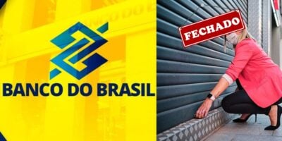 Logo do Banco do Brasil e loja fechada - Foto Reprodução Internet