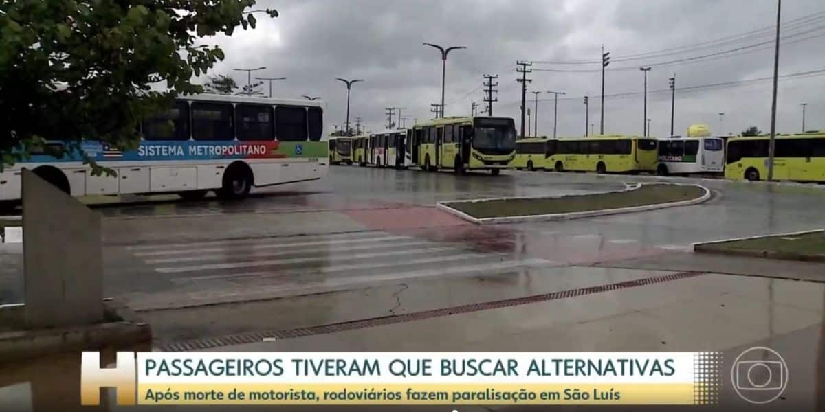Paralisação ônibus (Foto: Reprodução / Globo)