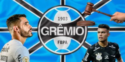Renato Augusto, Vera e bandeira do Grêmio - Foto Reprodução Internet