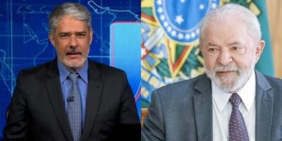 William Bonner no Jornal Nacional e Lula (Fotos: Reproduções / Globo / Ricardo Stuckert/PR)