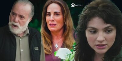 Antônio, Irene e Petra em Terra e Paixão (Foto: Reprodução / Globo / Montagem TV Foco)