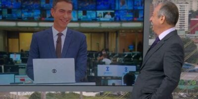 César Tralli e José Roberto Burnier em telejornal (Foto: Reprodução / TV Globo)
