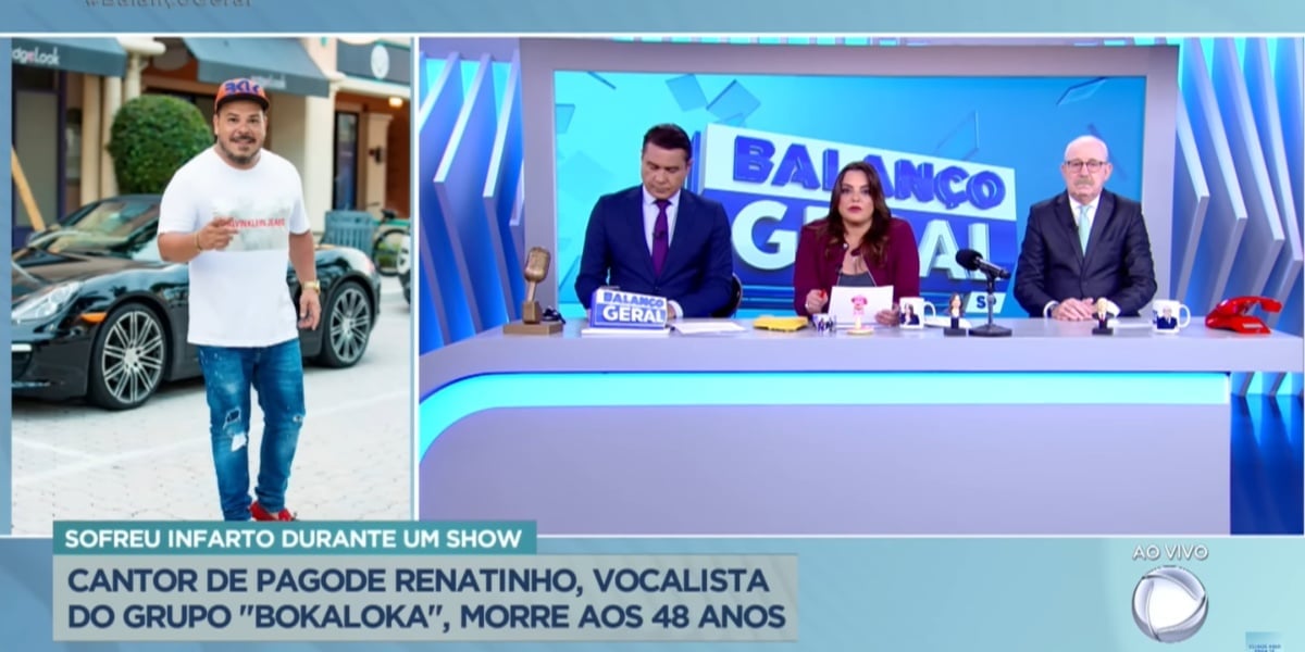 A morte devastadora cantor fenômeno anunciada no Balanço Geral - Foto: Record
