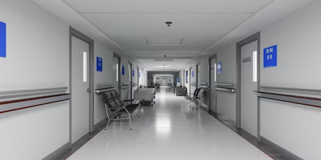 Hospital gigantesco teve fim decadente após falência ser decretada (Foto: Reprodução Internet)