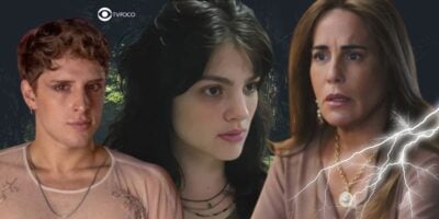 Kelvin, Petra e Irene em Terra e Paixão (Foto: Reprodução / Globo / Montagem TV Foco)