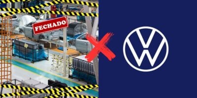 montadora gigante fechada e logo da Volkswagen - Foto Reprodução Internet