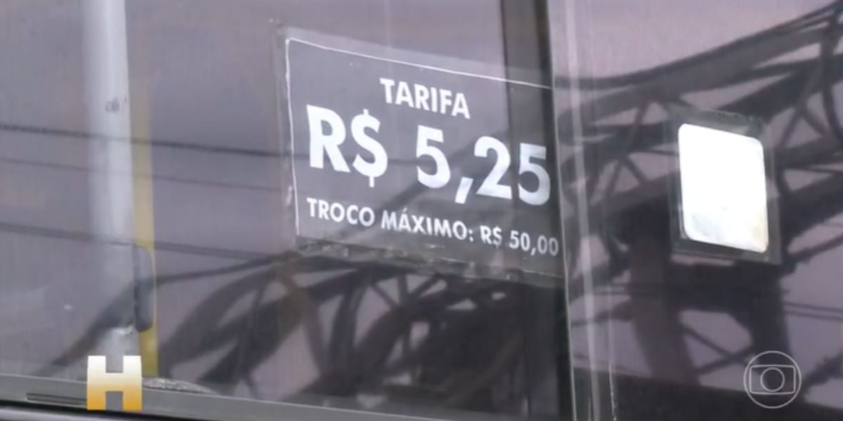 A tarifa em Belo Horizonte agora está R$5,25 (Reprodução: Globo)