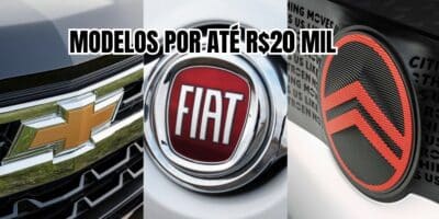 5 modelos por até R$20 mil (Reprodução/Montagem TV Foco)