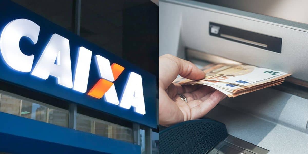 Caixa / Pessoa sacando dinheiro - Montagem TVFOCO