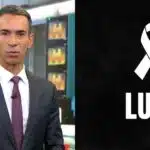 César Tralli no Jornal Hoje e imagem de luto (Fotos: Reproduções / Globo / Canva)