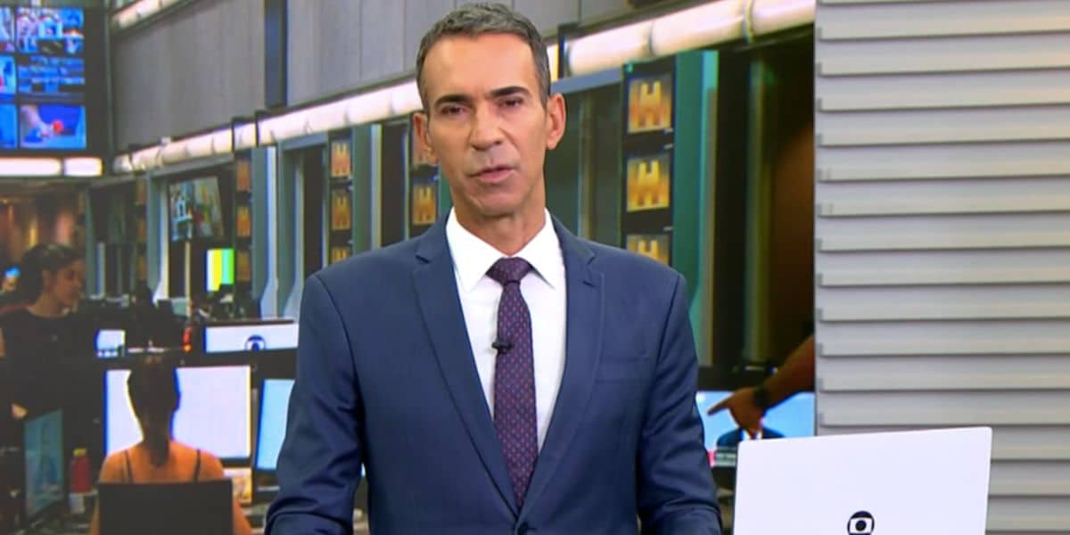 César Tralli no Jornal Hoje (Foto: Reprodução / Globo)