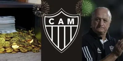 R$2,4mi na mesa e 2 joias indo a gigantes: Felipão vê cofres do Atlético-MG encherem com vendas colossais
