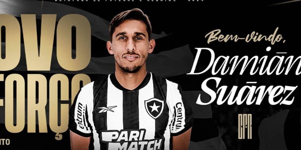 Damián Suárez no Botafogo com contrato até dezembro de 2025 (Divulgação:Botafogo)