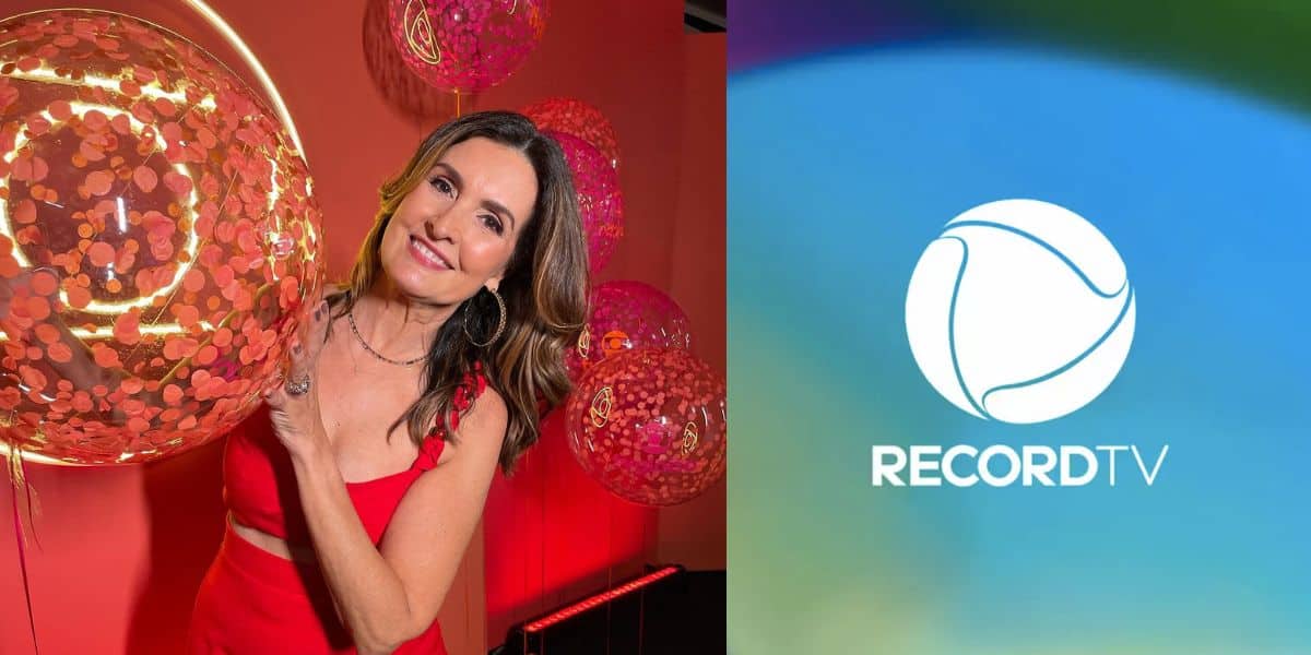 Logo da Record e Fátima Bernardes (Fotos: Reproduções / Instagram / Internet)