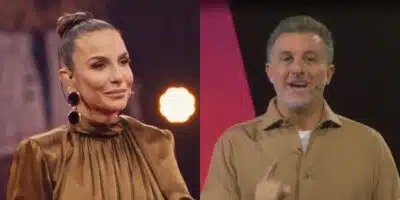 Ivete Sangalo no The Masked Singer e Luciano Huck no Domingão com Huck (Fotos: Reproduções / Globo)