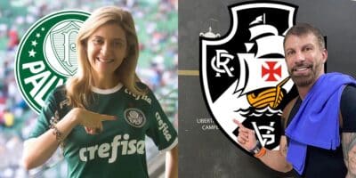 Leila Pereira no Palmeiras e Pedrinho no Vasco (Reprodução - Internet)