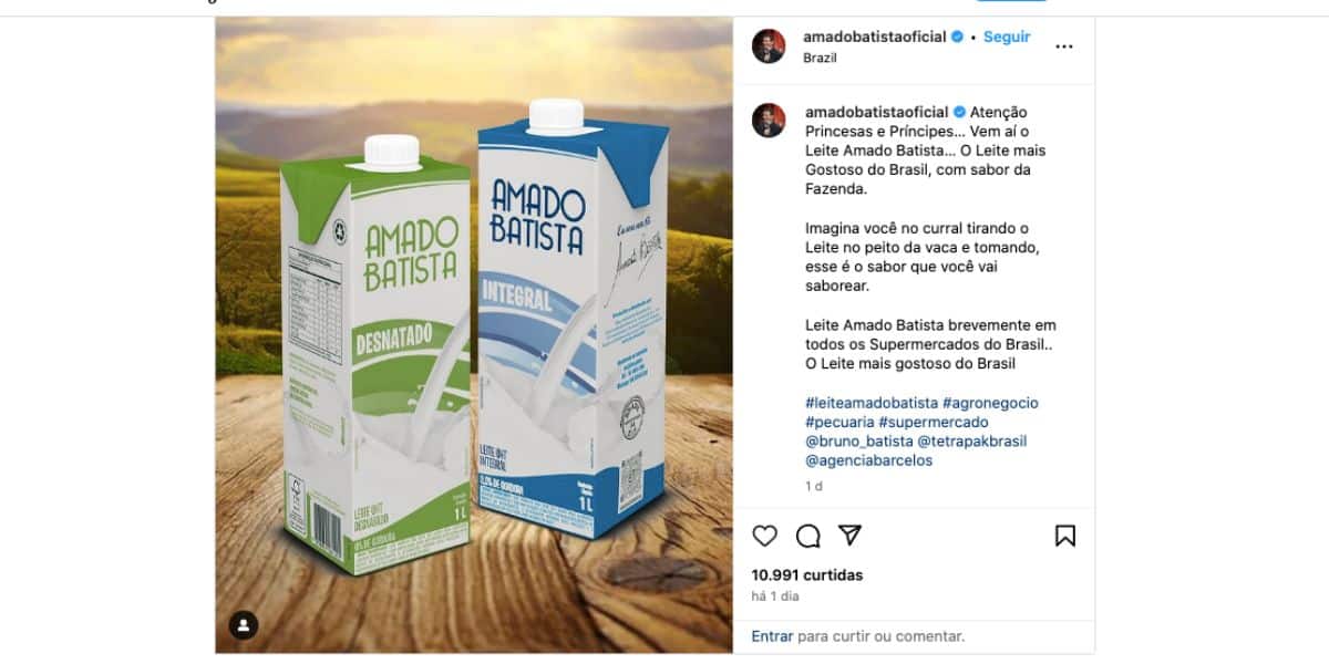 Leite Amado Batista (Foto: Reprodução / Instagram)