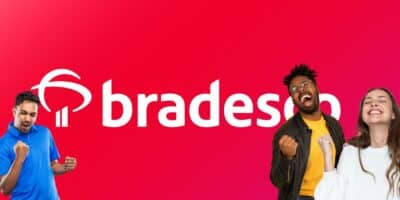 Logo do Bradesco com pessoas felizes - Foto Reprodução Internet