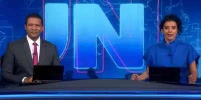 Márcio Bomfim e Aline Midlej no Jornal Nacional (Foto: Reprodução / Globo)