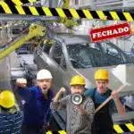 Montadora gigantesca com trabalhadores em fúria após fechamento de fábrica - Montagem TVFOCO