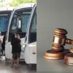 Pessoas em estação e malhete (Fotos: Reproduções / Internet / Freepik)