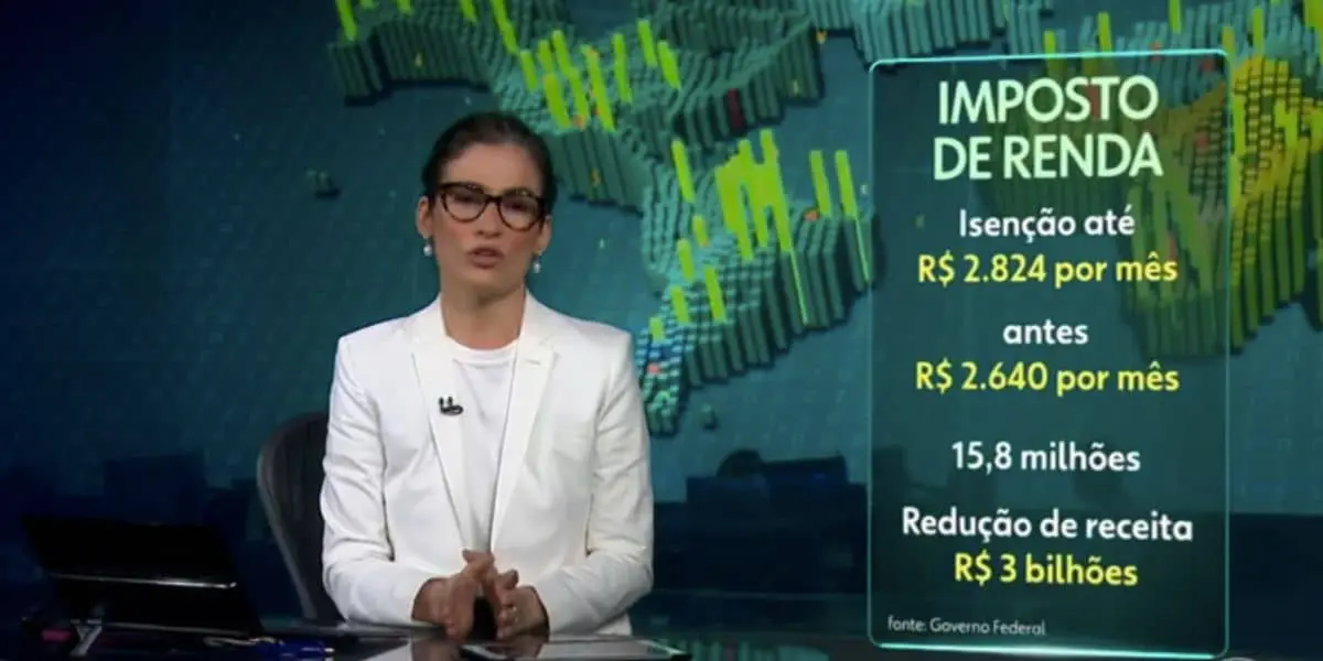 Renata Vasconcellos no Jornal Nacional (Foto: Reprodução / Globo) Renata Vasconcellos no Jornal Nacional (Foto: Reprodução / Globo)