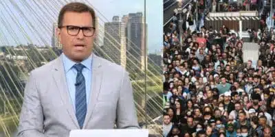 Rodrigo Bocardi e pessoas em estação (Fotos: Reproduções / Globo / Roberto Costa / Estadão Conteúdo)