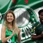 Veiga, Endrick, Leila e bandeira do Palmeiras - Foto Reprodução Internet