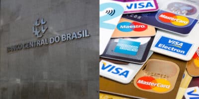 Cartões de crédito e fachada do Banco Central (Foto: Divulgação)