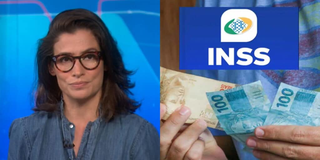 No Jornal Nacional, Renata Vasconcellos falou do INSS (Foto: Divulgação)