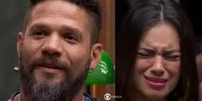 Juninho eliminado e Alane chorando no BBB24 (Foto: Reprodução / Globo / Montagem TV Foco)