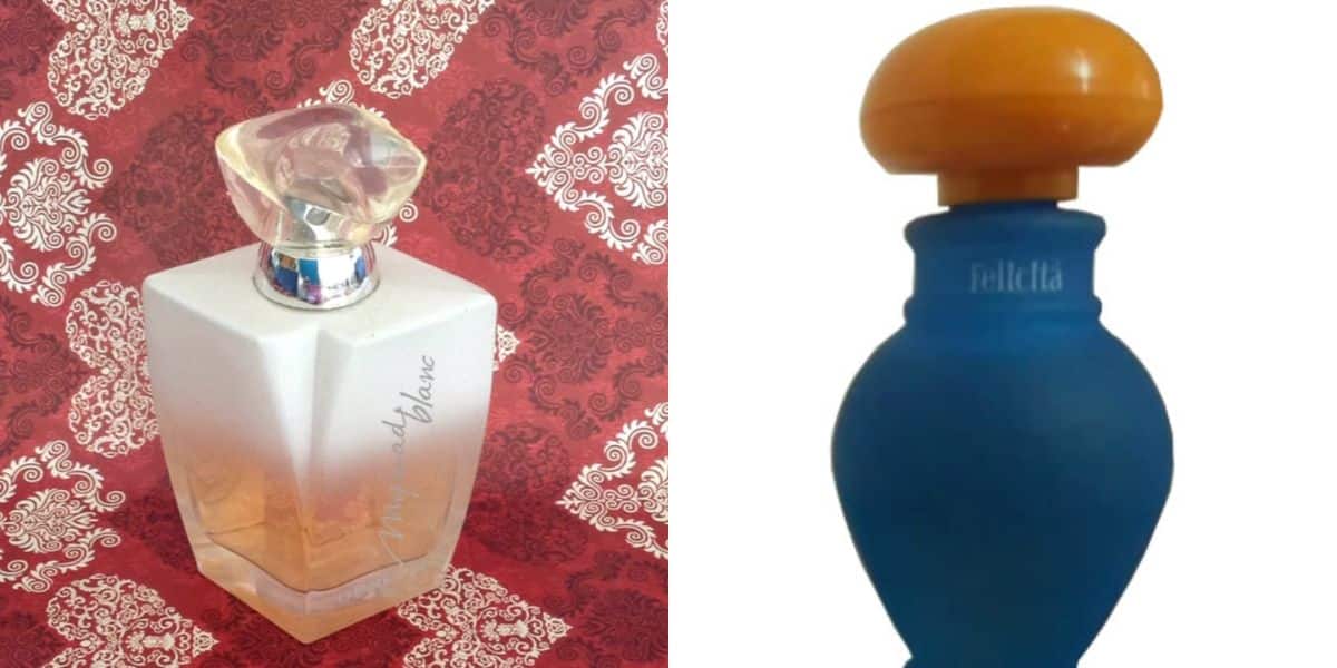 Myriad Blanc e Felicitá foram dois perfumes que deixaram de existir (Reprodução: Montagem TV Foco)