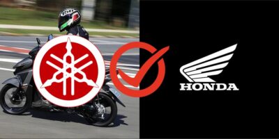 Yamaha e logo da Honda (Foto: Reprodução/ Internet)