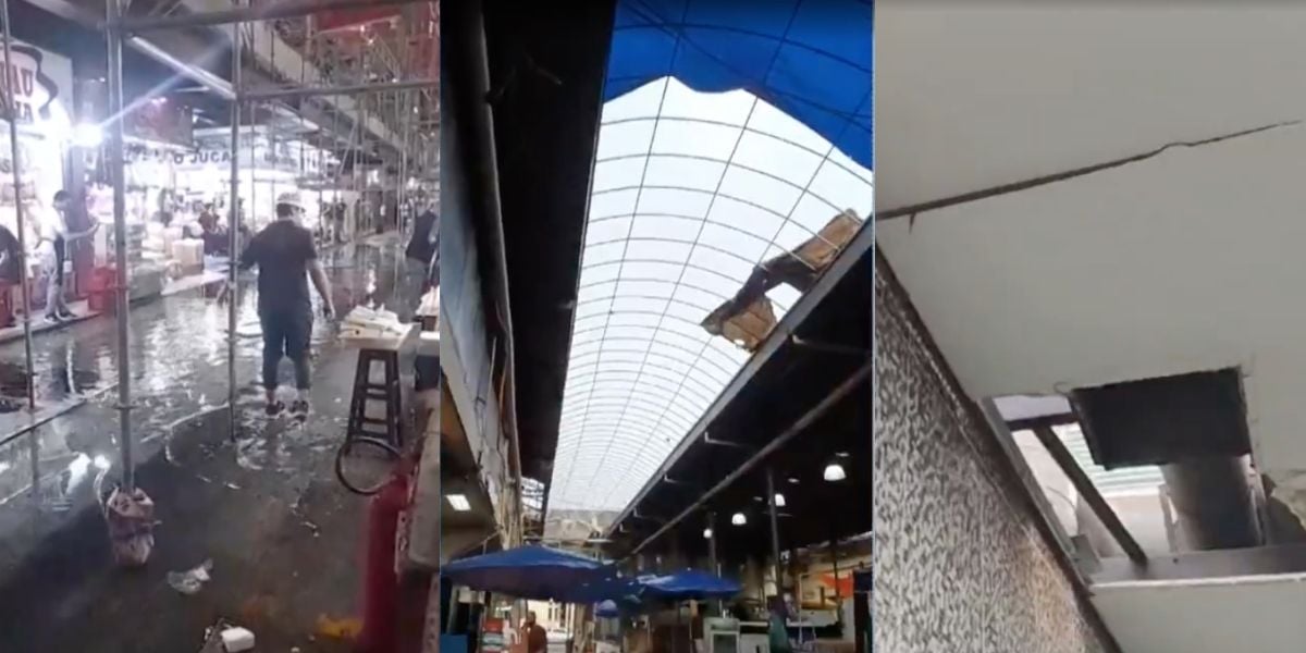 Instalações insalubres do mercado municipal (Reprodução/Globo)