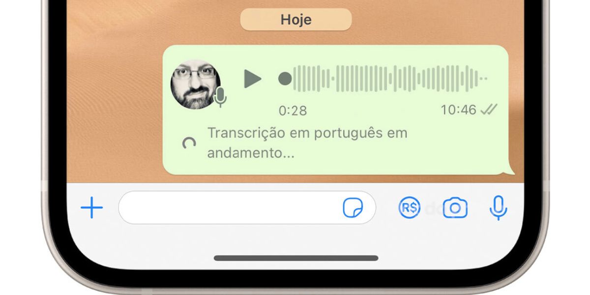 Transcrição de áudio (Reprodução/Blog do IPhone)